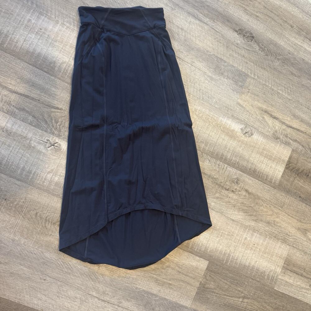 Athleta High-Low Hem Skirt Blue Size XXS Active Travel Lightweight Performance - Picture 6 of 6